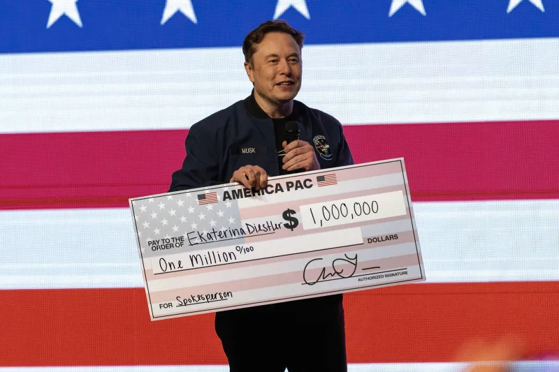 Elon Musk em evento público relacionado ao Partido Republicano.