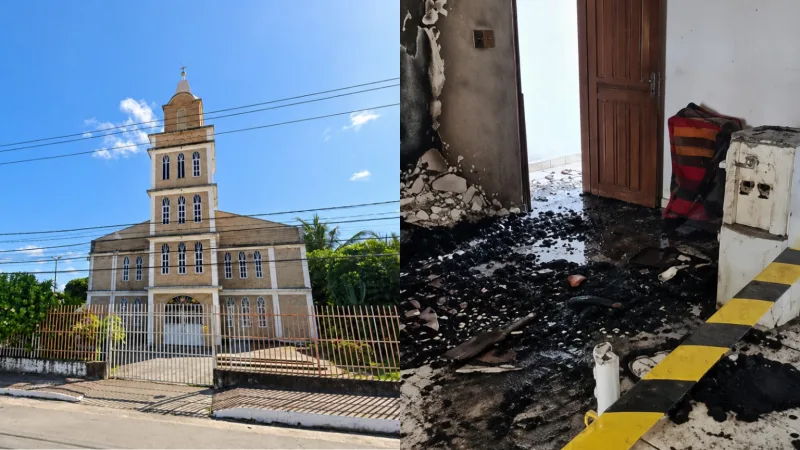 Vista externa da Capela de Santo Antônio, bairro Cohabinal em Parnamirim.
