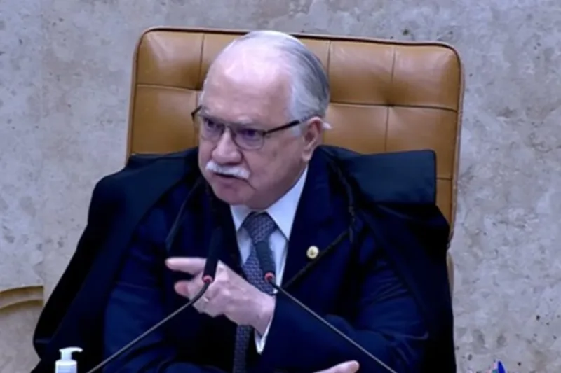 O ministro Edson Fachin durante sessão no Supremo Tribunal Federal.
