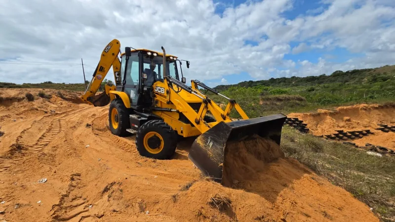 Terreno em preparação para construção da nova unidade prisional em Alcaçuz