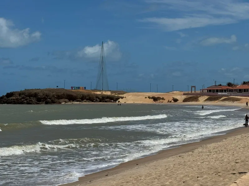 Vista da orla da praia de Touros no Rio Grande do Norte