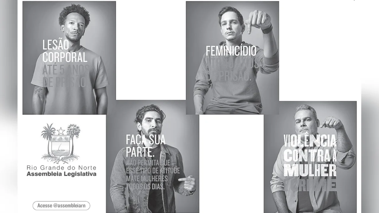 Peça publicitária da campanha da Assembleia Legislativa do Rio Grande do Norte