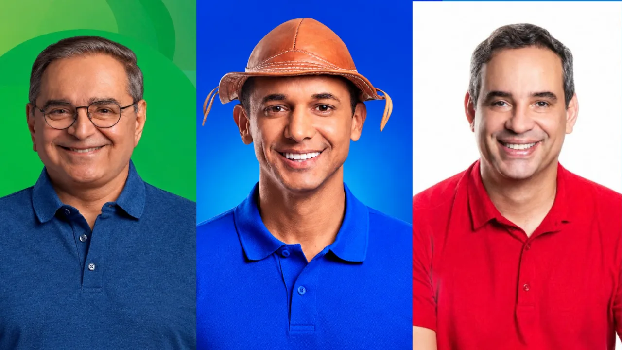 Candidatos ao governo do Rio Grande do Norte durante a campanha eleitoral de 2026.