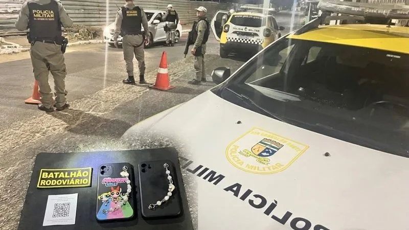 Viaturas do CPRE em patrulhamento na RN-160.