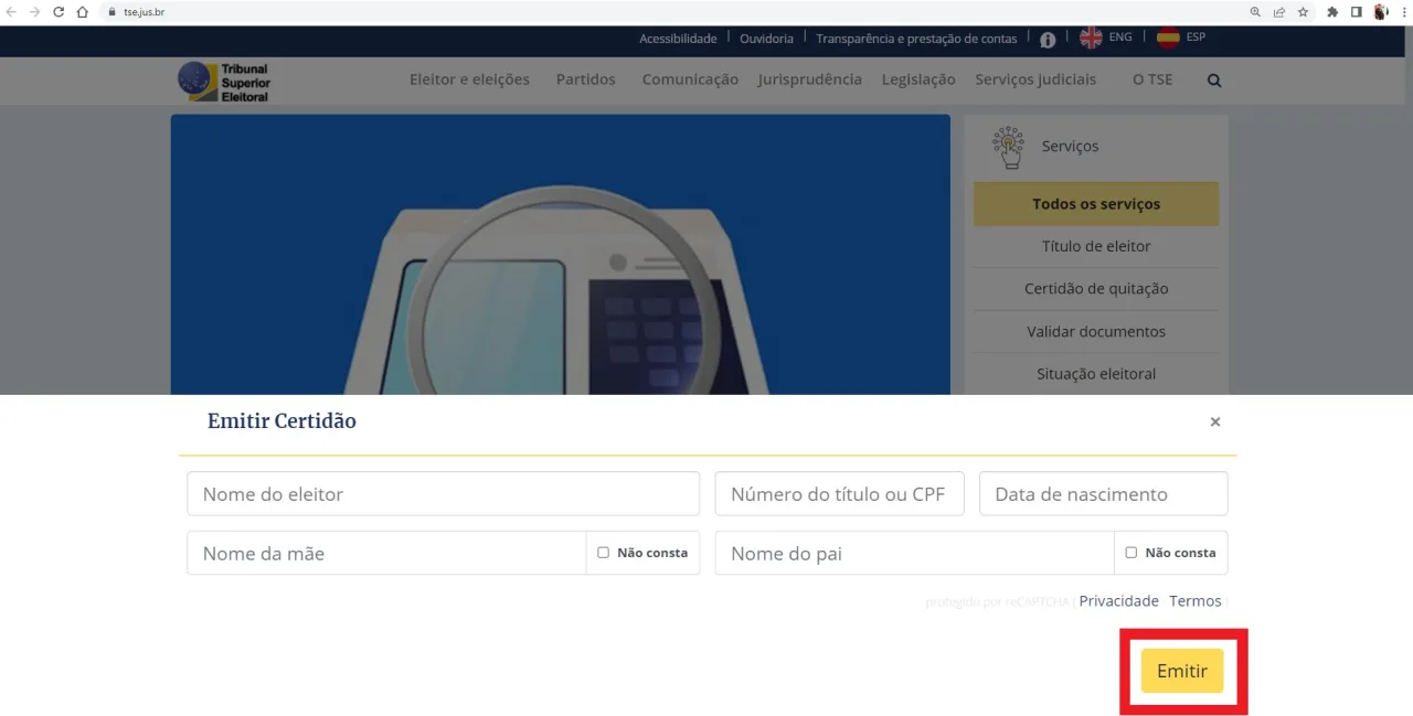 Imagem de um título de eleitor sobre uma superfície.