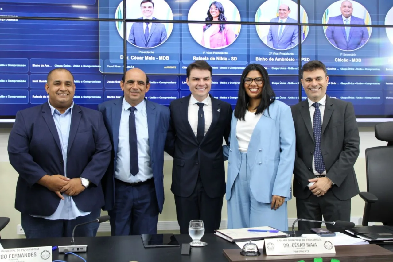 Nova Mesa Diretora da Câmara de Parnamirim eleita para o biênio 2027-2028