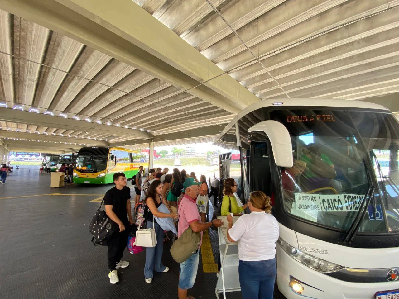 Ônibus do transporte coletivo intermunicipal no Rio Grande do Norte