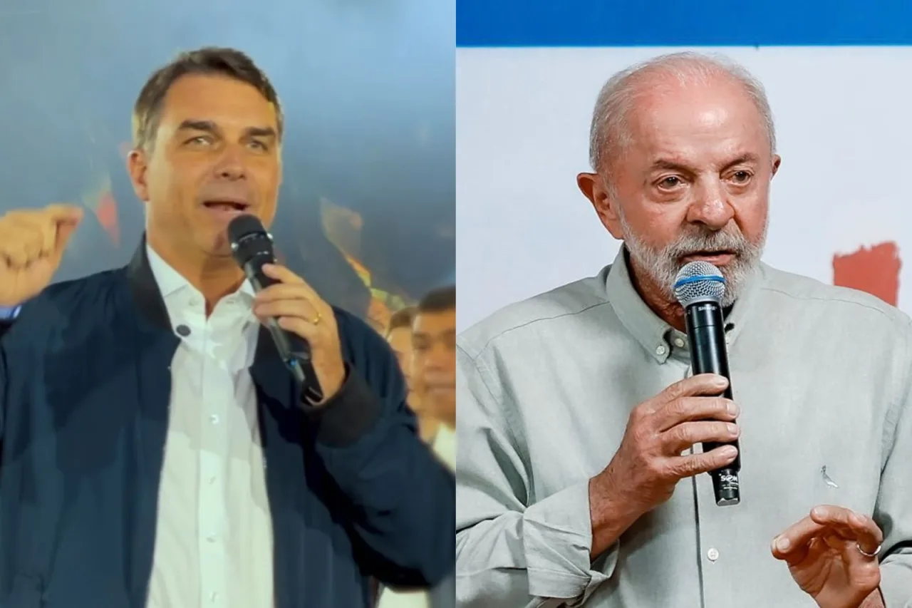 Arte gráfica sobre a disputa presidencial de 2026
