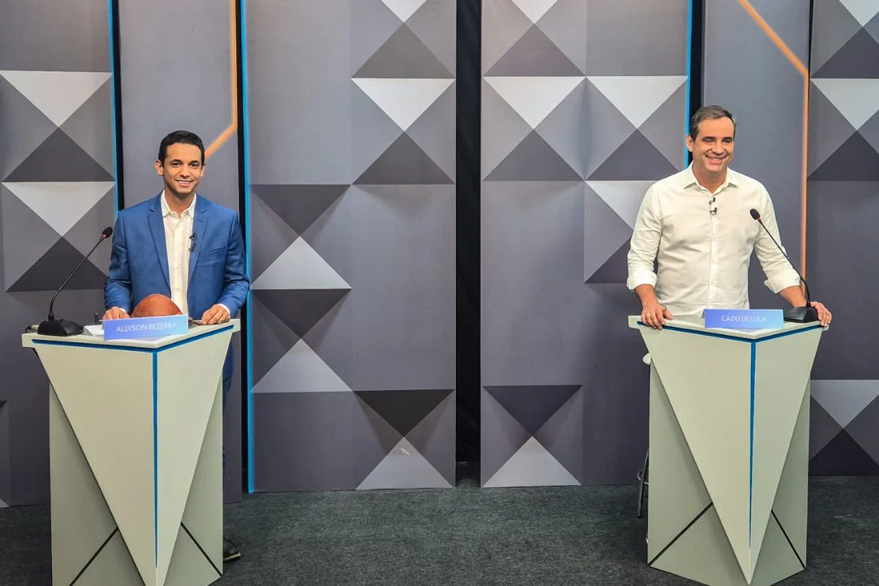 Cadu de Lula em debate eleitoral na InterTV.
