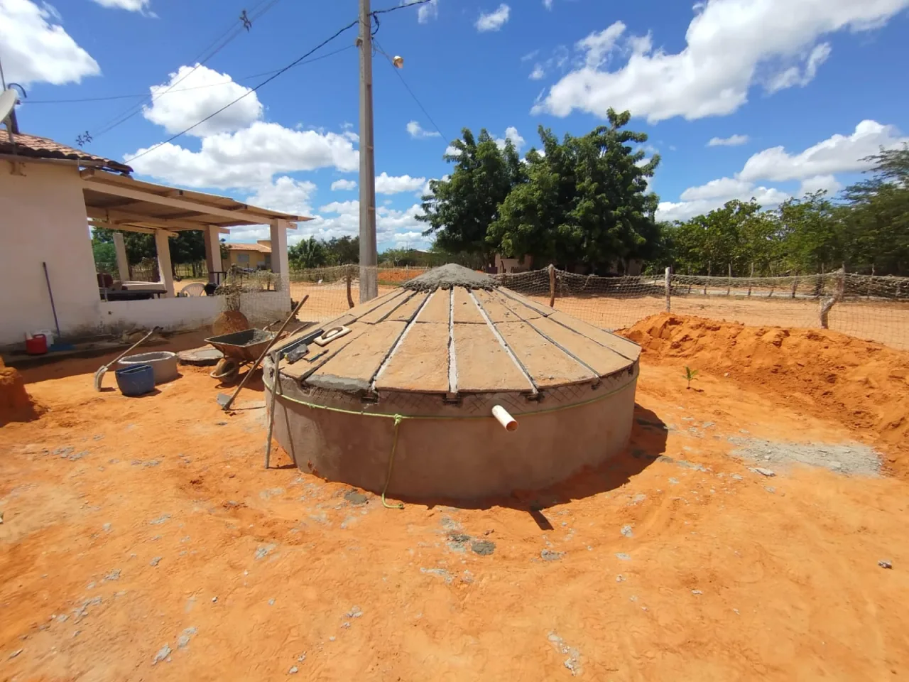 Cisterna de placa instalada em propriedade rural do Rio Grande do Norte.