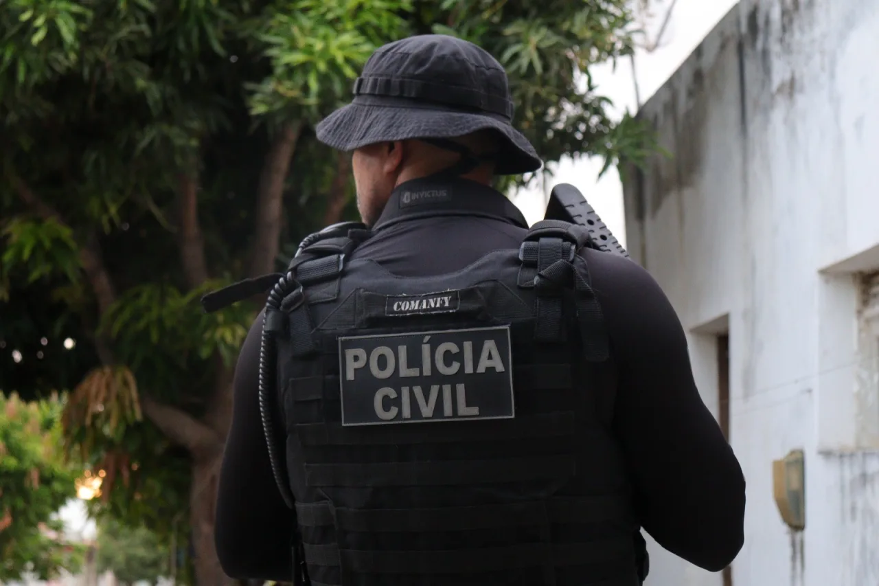 Cena do crime em Natal onde a Polícia Civil realizou a prisão