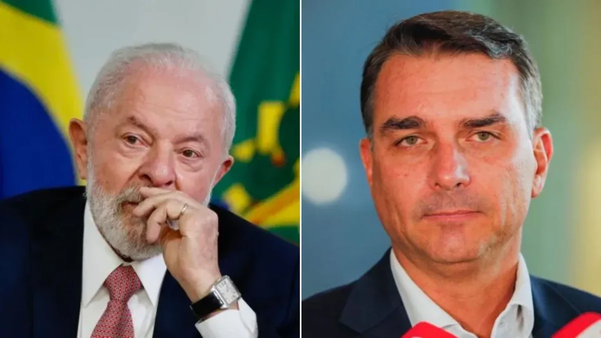Lula e Flávio durante atos de campanha eleitoral em 2026.
