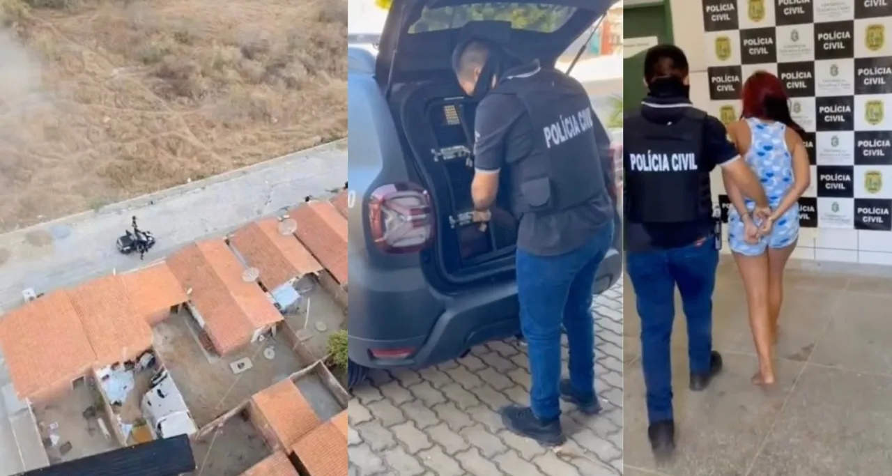 Equipes da Polícia Civil durante ação da Operação Delphinus no Alto Oeste do Rio Grande do Norte.