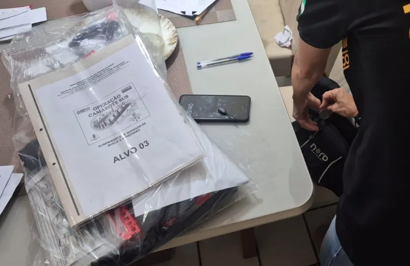 Captura de tela indicando a operação Camarote SUS contra fraude na saúde pública