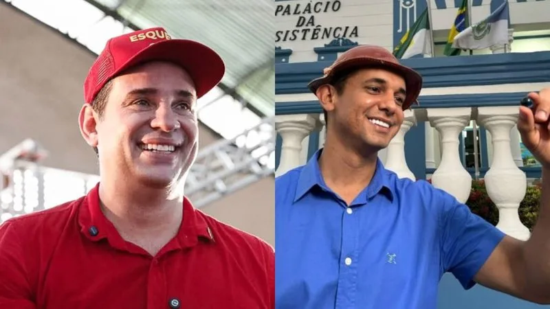 Gráfico de intenção de votos dos candidatos Cadu e Allyson.