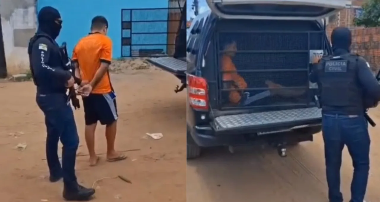 Viaturas e agentes da Polícia Civil realizando operação em Natal