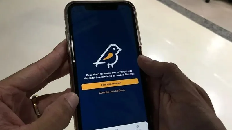 Interface do aplicativo Pardal em um dispositivo móvel.