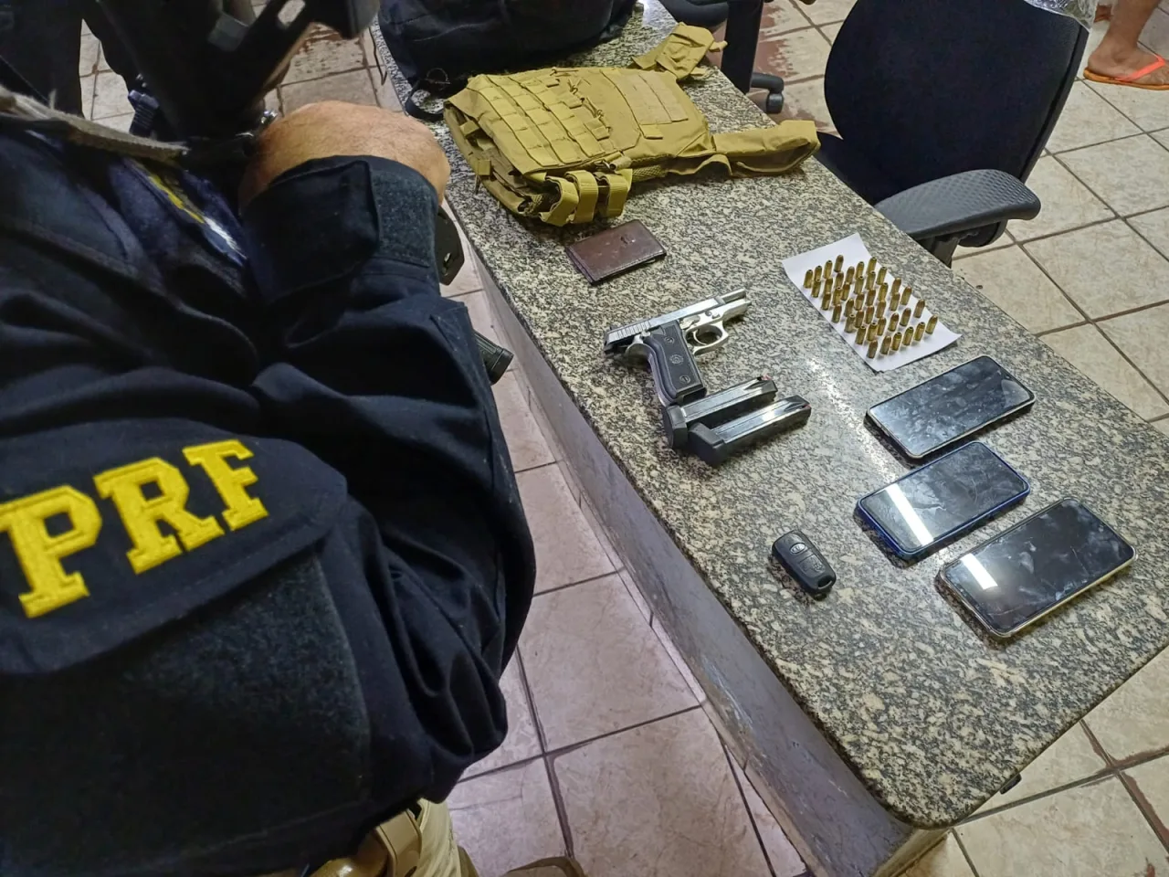 Viaturas da PRF em fiscalização nas rodovias do Rio Grande do Norte.
