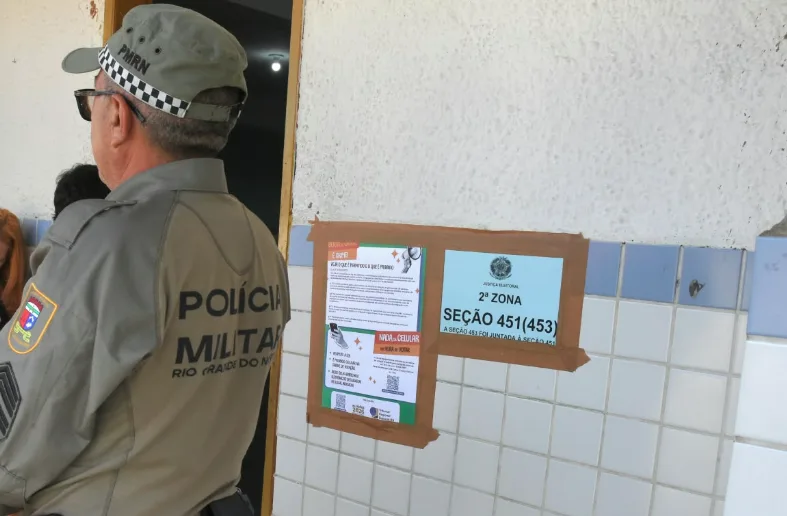 Local de votação onde ocorreu a fuga da suspeita de crime eleitoral.