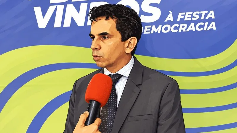 Equipamento de urna eletrônica durante o pleito de 2026.