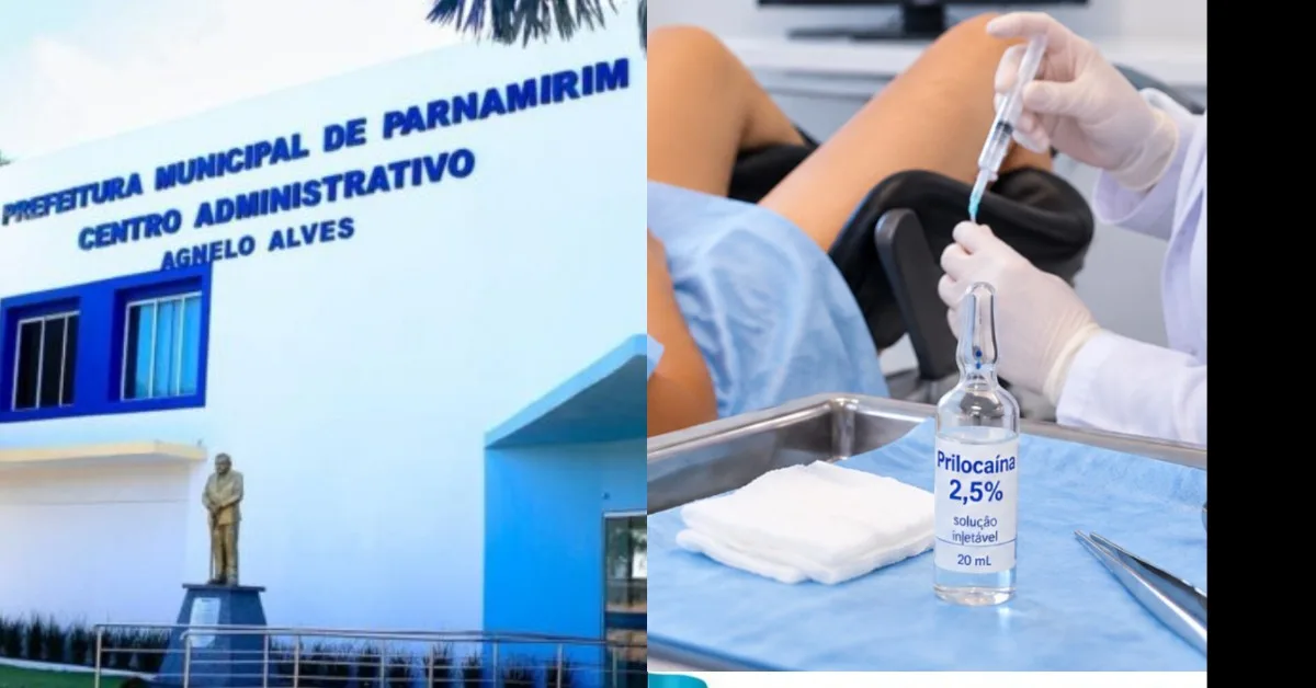 Fachada de unidade de saúde em Parnamirim, Rio Grande do Norte.
